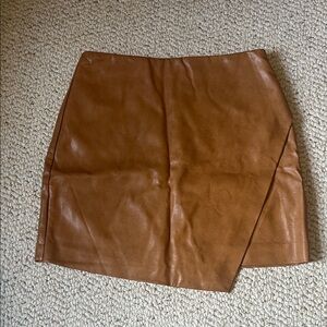 Skies Are Blue Tan Mini Skirt